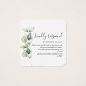 Eucalyptus Succulent QR Code Wedding RSVP Kaart (Voorkant)