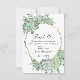 Eucalyptus Succulente Groene Rand Bruidsmeisjes Br Bedankkaart