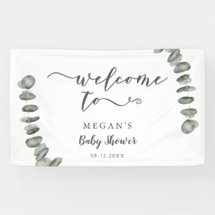 Eucalyptus Summer Greenery Baby shower Welkomstwoo Spandoek
