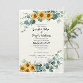 Eucalyptus Sunflower Invitation (Debout devant)