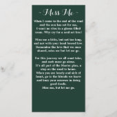 Eucalyptus Sunflower Memorial Funeral Prayer Kaart (Achterkant)