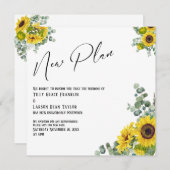 Eucalyptus Sunflower New Plan Weddenschap Kaart (Voorkant / Achterkant)
