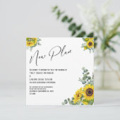 Eucalyptus Sunflower New Plan Weddenschap Kaart (Staand voorkant)