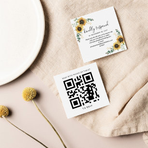 Eucalyptus Sunflower QR Code Site Mariage RSVP
