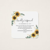 Eucalyptus Sunflower QR Code Site Mariage RSVP (Devant)