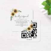 Eucalyptus Sunflower QR Code Site Mariage RSVP (Bureau)