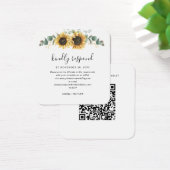 Eucalyptus Sunflower QR Code Site Mariage RSVP (Bureau)
