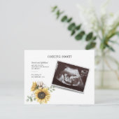Eucalyptus Sunflower Zwangere Sonogram Baby (Staand voorkant)