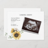 Eucalyptus Sunflower Zwangere Sonogram Baby (Voorkant / Achterkant)
