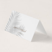 Eucalyptus Table Number en Name Place Cards Kaart (Achterkant)