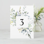 Eucalyptus Table Number Kaarten (Staand voorkant)