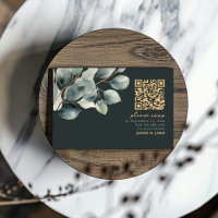 Eucalyptus tak, groene bruiloft QR Code rsvp