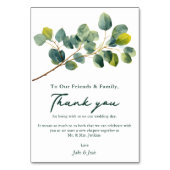 Eucalyptus tak Trouwtafel dank u kaart (Voorkant)