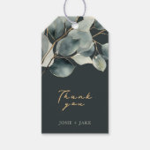 Eucalyptus tak  verlaat bruiloft gunst label cadeaulabel (Voorkant)