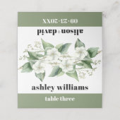 Eucalyptus tak witte bloemen typografie bruiloft (Buitenkant ongevouwen)