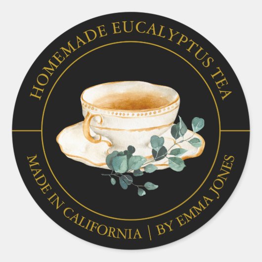 Eucalyptus Tea Modern label (Voorkant)