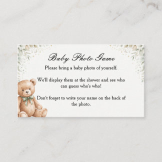 Eucalyptus Teddy Bear Baby Fotokaartspel Informatiekaartje