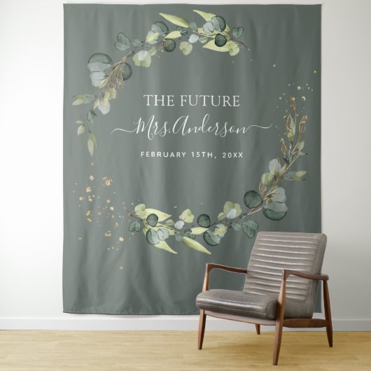 Eucalyptus Toekomstige Mevrouw Photohokje Achtergr Wandkleed (In situ)