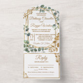 Eucalyptus tous en un mariage invitations (À l'intérieur)