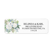 Eucalyptus tropical - Étiquette d'adresse de retou (Devant)