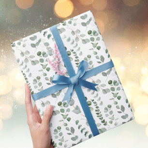 Eucalyptus Tropisch Groen Bladeren Patroon Cadeaupapier