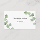 Eucalyptus trouwreactie website QR code RSVP Informatiekaartje (Voorkant)