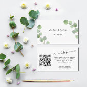 Eucalyptus trouwreactie website QR code RSVP Informatiekaartje
