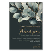 Eucalyptus  Trouwtafel bedankje Kaart (Voorkant)