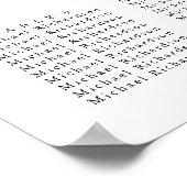 Eucalyptus Tuin Bruiloft 12 Tafel Zitkaarten Poster (Hoek)