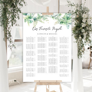 Eucalyptus Tuin Huwelijk Alfabetische Zitplaatsen Poster
