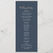 Eucalyptus Tuin Roos Bloem Bruiloftsprogramma Programma (Achterkant)