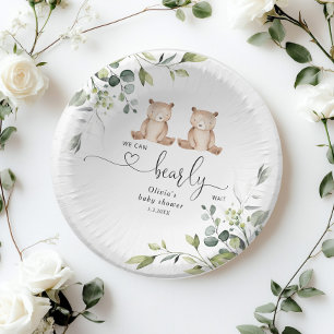 Eucalyptus twin beren baby shower papieren kommen