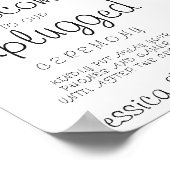 Eucalyptus Unplugged Weduwschap Welkomstteken Post Poster (Hoek)