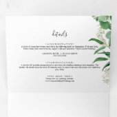 Eucalyptus vegetatie | Green Leaf bruiloft Drieluik Uitnodiging (Binnenzijde eerst)