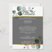 Eucalyptus Vellum Overlay Faire-part de mariage (Dos)