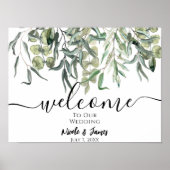Eucalyptus verdure Affiche de bienvenue Mariage mi (Devant)