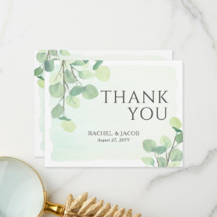 Eucalyptus Verdure Aquarelle Mariage Merci