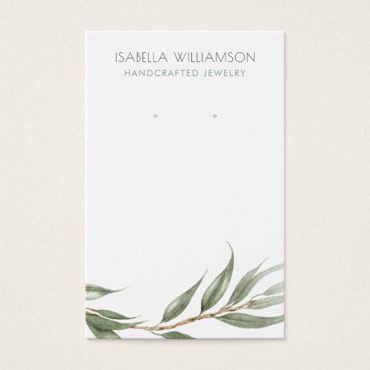Eucalyptus Verdure Écouter Bijoux (Devant)