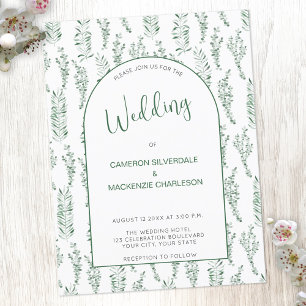 Eucalyptus Verdure Élégant Mariage Invitation