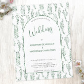 Eucalyptus Verdure Élégant Mariage Invitation