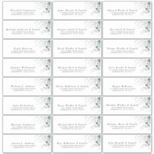 Eucalyptus Verdure Étiquettes de adresse individue