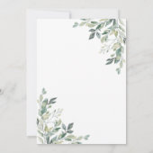 Eucalyptus verdure Faire-part de mariage géométriq (Dos)