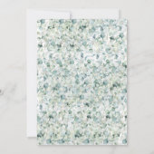 Eucalyptus verdure Feuilles Baptême Invitation (Dos)