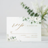 Eucalyptus verdure fleurie mariage rustique RSVP (Debout devant)