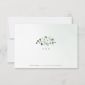 Eucalyptus verdure fleurie mariage rustique RSVP (Dos)