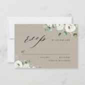 Eucalyptus verdure fleurie mariage rustique RSVP (Devant)