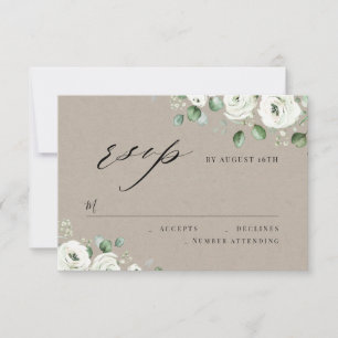 Eucalyptus verdure fleurie mariage rustique RSVP