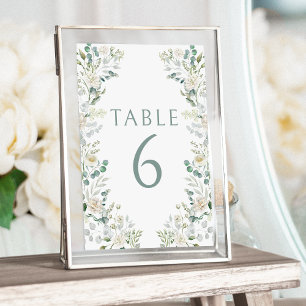 Eucalyptus Verdure Floral Mariage Numéros de table