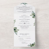 Eucalyptus verdure | Invitation de mariage tout en (À l'intérieur)