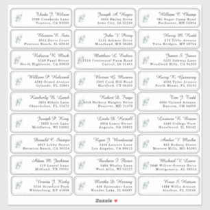 Eucalyptus Verdure Mariage Étiquettes de adresse i